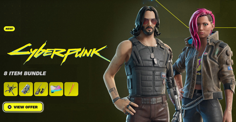 Cyberpunk 2077 Skins Fortnite