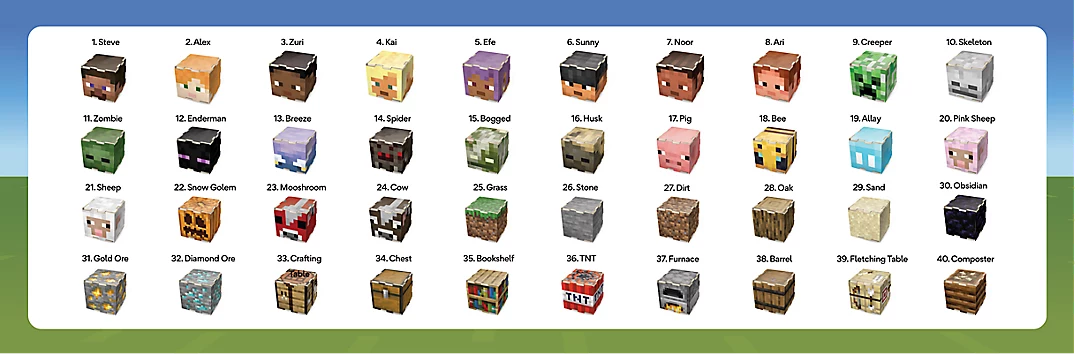 Minecraft Cubeez List