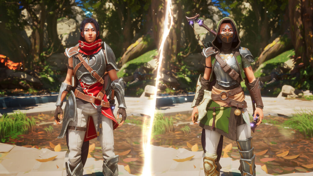 Eternal Strands a comparison of two different armour sets on the protagonist