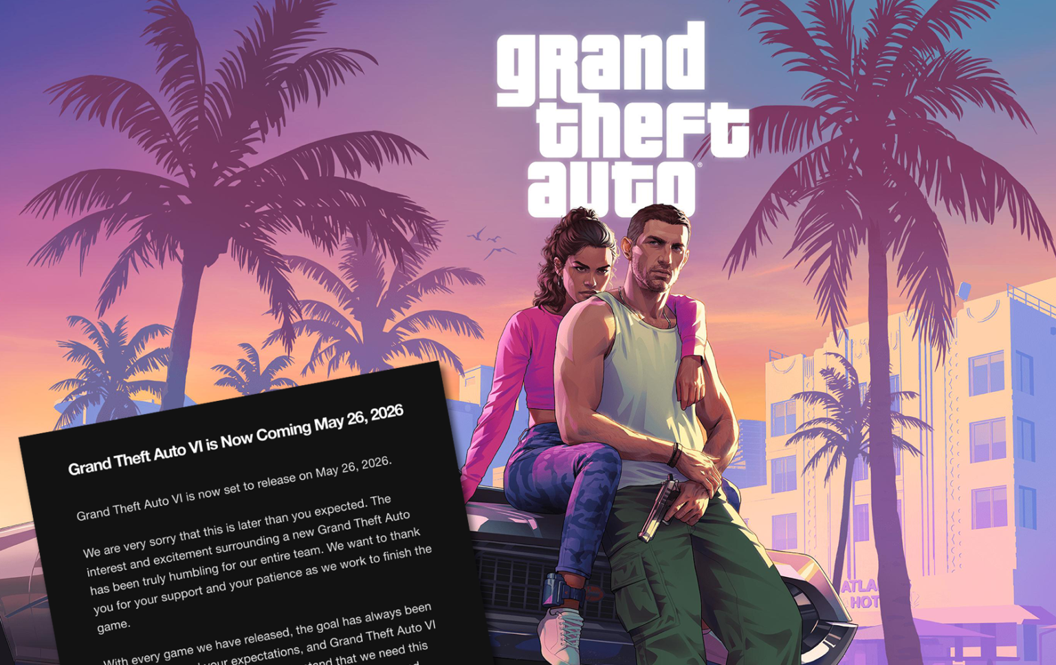 GTA VI Delayed To 2026 GTA VI Delayed