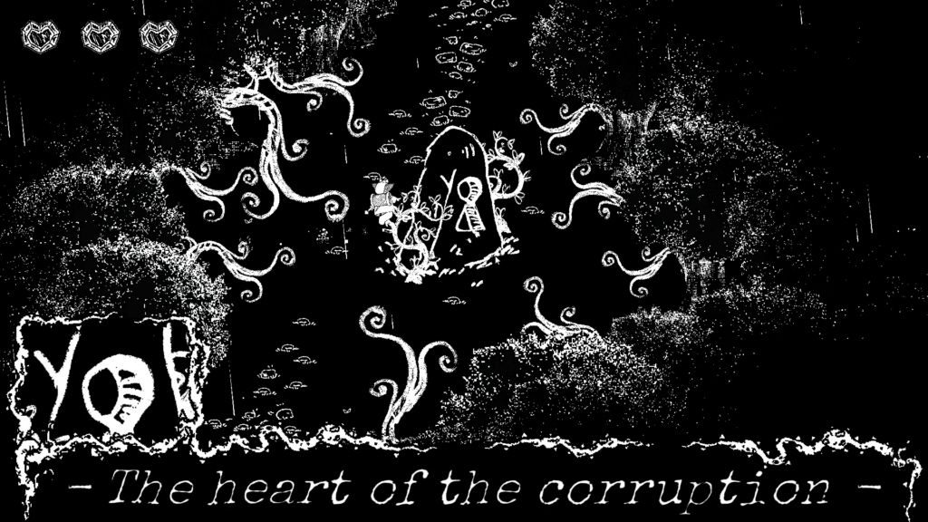 Key Fairy The Heart of Corruption, a large stone with a keyhole sits in the centre of the screen